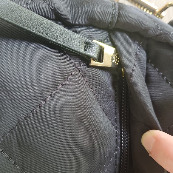 BearPaw Quilted Black Crossbody with Gold Accents - Picture 6 of 8